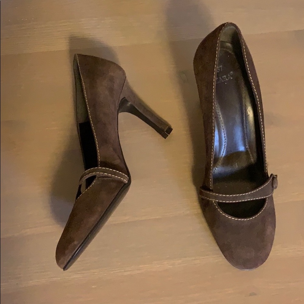 Zara Brown Suede Mary Janes - Women’s Size 7 - Picture 2 of 4